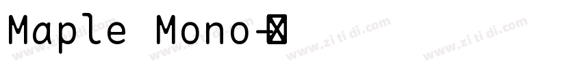 Maple Mono字体转换